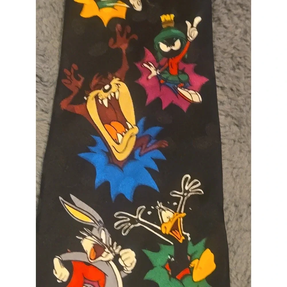 Vintage 1993 Looney Tunes Mania Tie Bugs Bunny Daffy Duck Taz Marvin 90s Novelty
